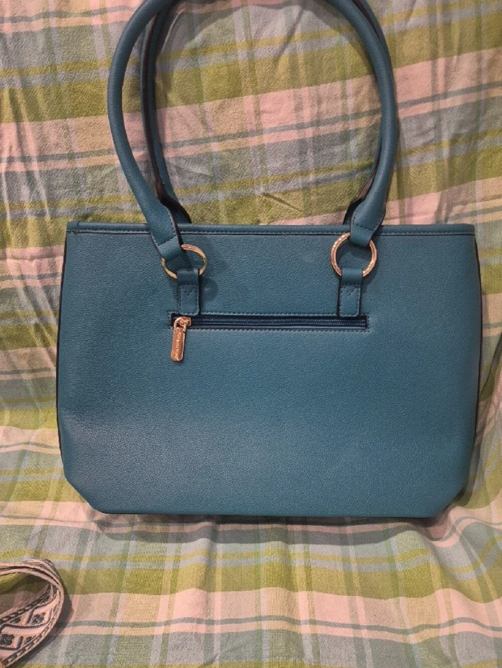 Sale NWT Montana West Teal Blue Tote and Wristlet Set with Patterned Strap